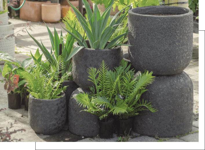 Grey Plant Pot - Plant Pots Geelong